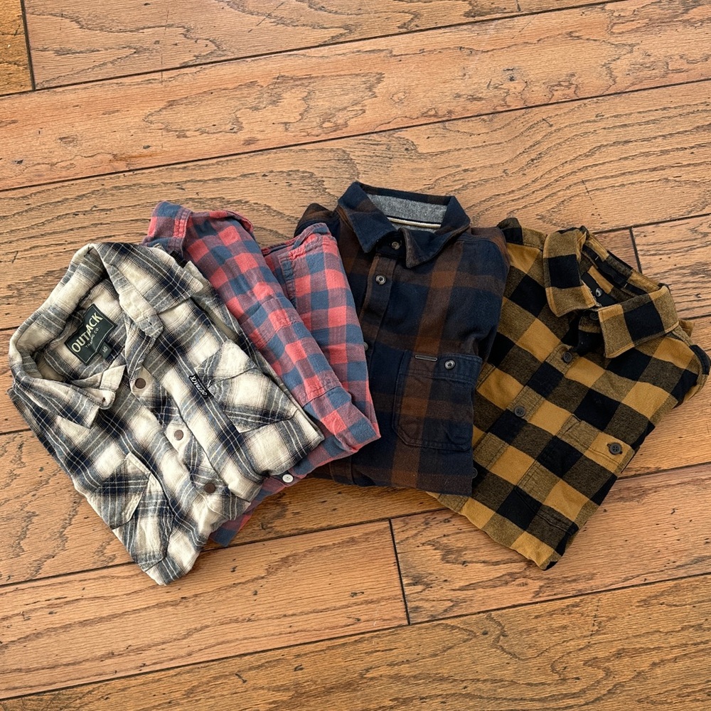 Men's Black & Tan Buffalo Plaid Flannel Shirt